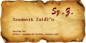 Szedenik Zalán névjegykártya