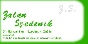 zalan szedenik business card